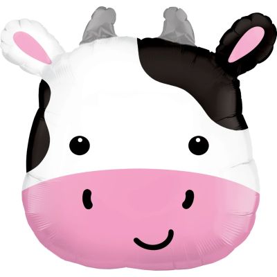 Qualatex Micro-Foil 35cm (14&quot;) Shape Mini Cute Holstein Cow (Air Fill & Unpackaged)
