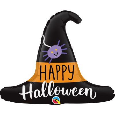Qualatex Micro-Foil 35cm (14") Halloween Witche's Hat - Air Fill (Unpackaged)