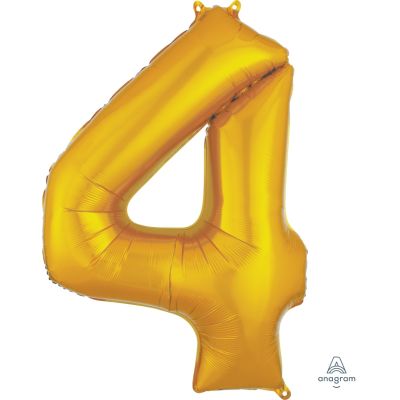 Anagram Foil 86cm (34") Gold Number 4 (Discontinued)