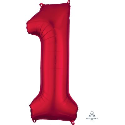 Anagram Foil 86cm (34") Red Number 1 (Discontinued)