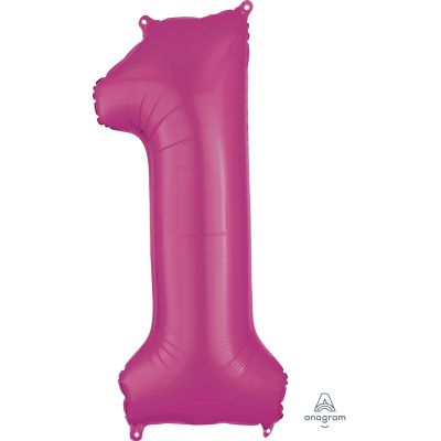 Anagram Foil 86cm (34") Pink Number 1 (Discontinued)