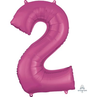 Anagram Foil 86cm (34") Pink Number 2 (Discontinued)