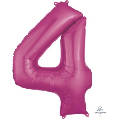 Anagram Foil 86cm (34") Pink Number 4 (Discontinued)