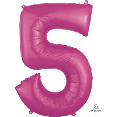 Anagram Foil 86cm (34") Pink Number 5 (Discontinued)