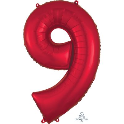 Anagram Foil 86cm (34") Red Number 9 (Discontinued)