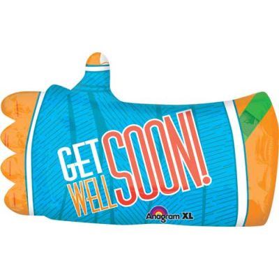 Anagram Foil Shape 30" Get Well Soon Cast (Discontinued)