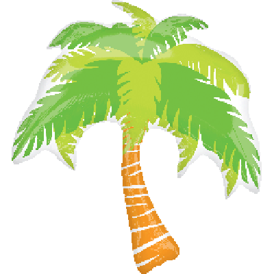 Anagram Foil Shape Summer Scene Palm Tree (74cm x 83cm)