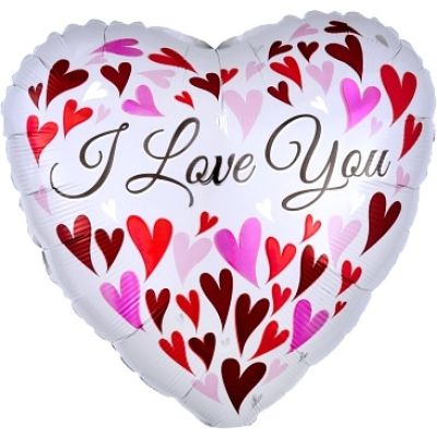 Anagram Foil 45cm (18") I Love You Happy Hearts