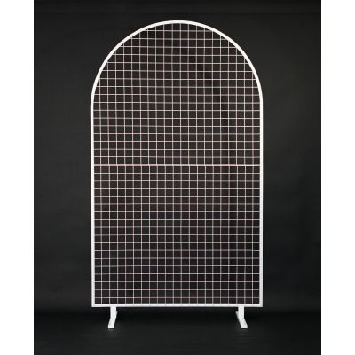 Square Mesh Frame with Rounded Top (2.1m x 1.2m) (White)