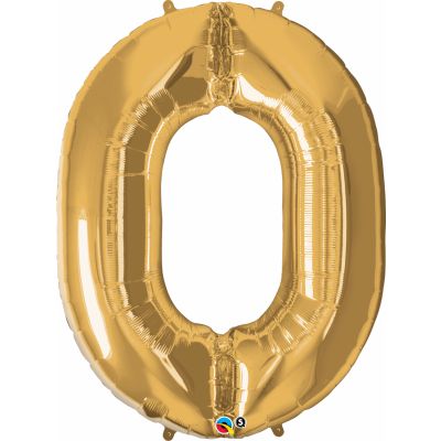 Qualatex Foil 86cm (34") Metallic Gold Number 0