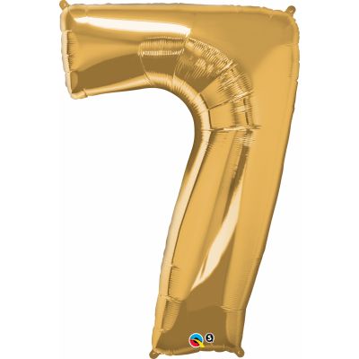 Qualatex Foil 86cm (34") Metallic Gold Number 7