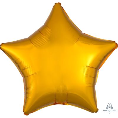 Anagram Foil Solid Colour Star 45cm (18&quot;) Metallic Gold