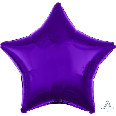 Anagram Foil Solid Colour Star 45cm (18&quot;) Metallic Purple