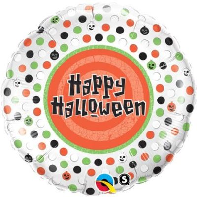 Qualatex Foil 45cm (18") Halloween Polka Dots (un-packaged)