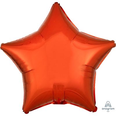 Anagram Foil Solid Colour Star 45cm (18&quot;) Metallic Orange