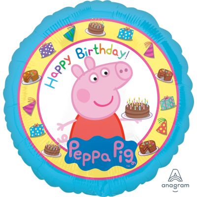 Anagram Licensed Foil 45cm (18") Peppa Pig Happy Birthday