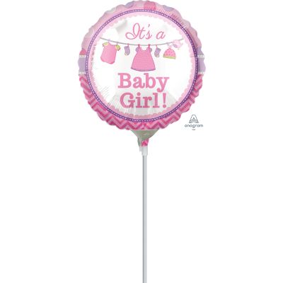 Anagram Microfoil 22cm (9") Shower With Love Baby Girl - Air fill (unpackaged)