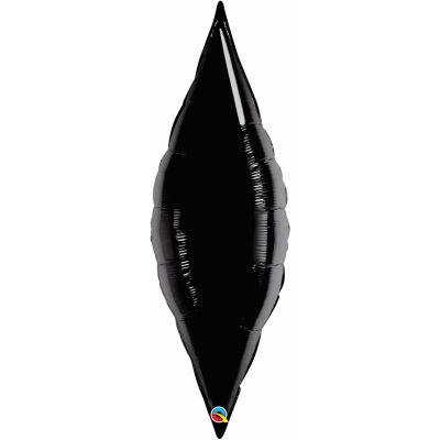 Qualatex Foil Decorative Shape 96cm (38") Taper Onyx Black (Unpackaged)