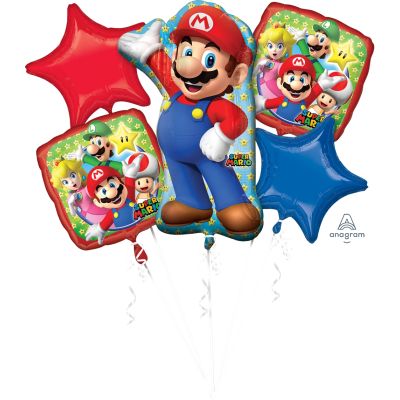 Anagram Licensed Foil Balloon Bouquet Kit Mario Bros