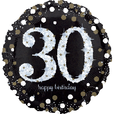 Anagram Holographic Foil 45cm (18") Sparkling Birthday 30th