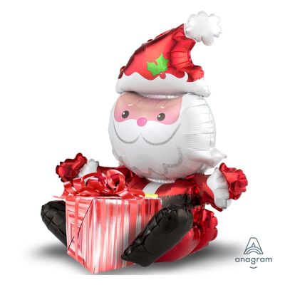 Anagram Foil Multi-Balloon Christmas Sitting Santa (48cm x 53cm)