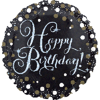Anagram Foil 45cm (18") Holographic Sparkling Happy Birthday