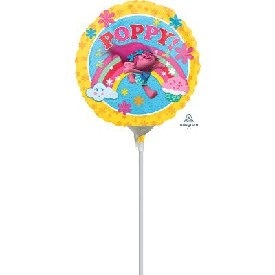 Anagram Licensed Microfoil 22cm (9&quot;) Trolls Poppy (Air Fill & Unpackaged) (Discontinued)