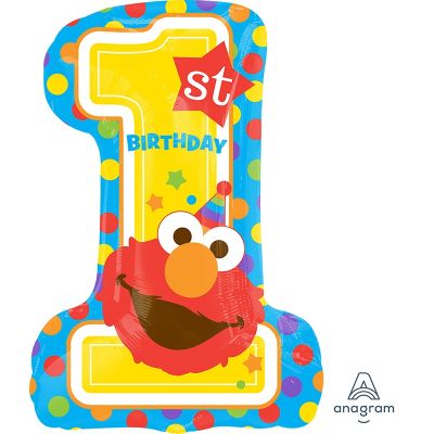 Anagram Foil Licensed Shape Sesame Street 1st Birthday (48cm x 71cm)