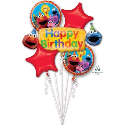 Anagram Licensed Balloon Bouquet Sesame Street Fun