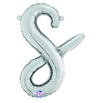 Betallic 14" Script Silver Letter S