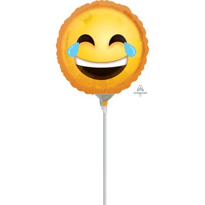 Anagram Microfoil 22cm (9&quot;) Laughing Emoji - Air fill (unpackaged) (Discontinued)
