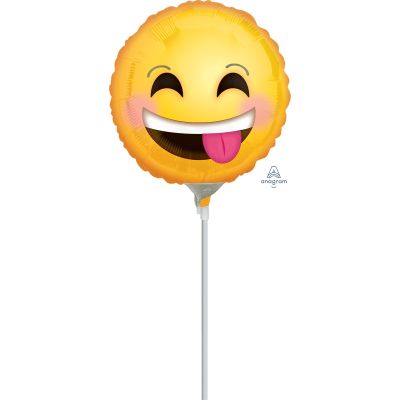 Anagram Microfoil 22cm (9&quot;) Smiling Emoji - Air fill (unpackaged) (Discontinued)