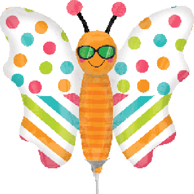 Anagram Microfoil 35cm (14&quot;) Fun In The Sun Butterfly (Air Fill & Unpackaged) (Discontinued)