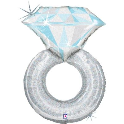 Betallic Holographic Foil Shape 79cm (31") Wedding Ring Platinum
