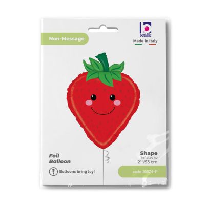 Betallic Foil Shape 54cm (21") Produce Pals Strawberry