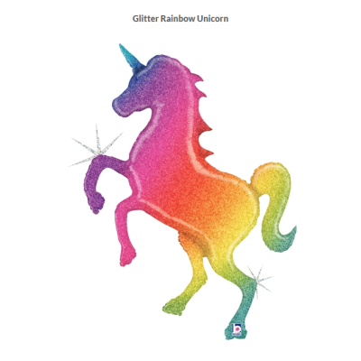 Betallic Holographic Foil Shape 91cm (36") Unicorn Glitter Rainbow