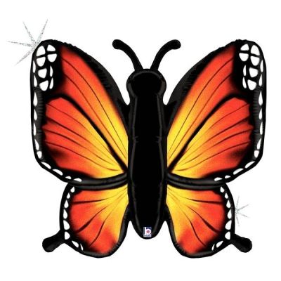Betallic Foil Shape 116cm (46") Radiant Butterfly Orange