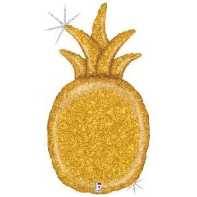 Betallic Foil Shape 89cm (35&quot;) Gold Glitter Pineapple