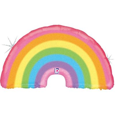 Betallic Holographic Foil Shape 81cm (32") Glitter Pastel Rainbow