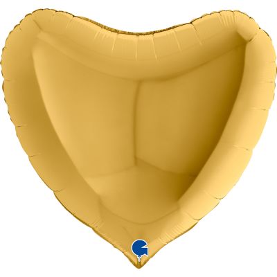 Grabo Foil Solid Colour Heart 91cm (36") Gold 5 (Unpackaged)