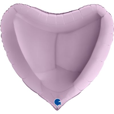 Grabo Foil Solid Colour Heart 91cm (36") Lilac (Unpackaged)