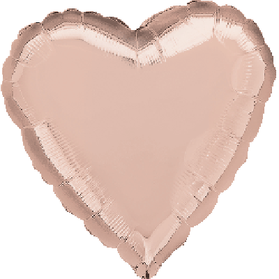 Anagram Microfoil Heart 22cm (9&quot;) Rose Gold (Air Fill & Unpackaged)