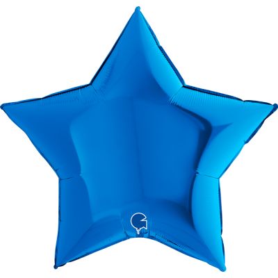 Grabo Foil Solid Colour Star 91cm (36") Blue (Unpackaged)