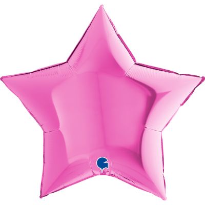 Grabo Foil Solid Colour Star 91cm (36") Fuchsia (Unpackaged)