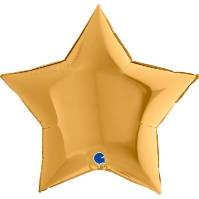 Grabo Foil Solid Colour Star 91cm (36") Gold (Unpackaged)