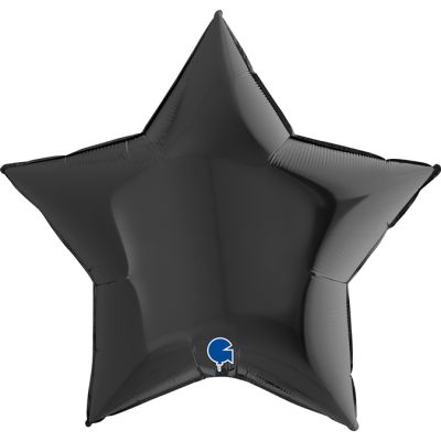 Grabo Foil Solid Colour Star 91cm (36") Black (Unpackaged)