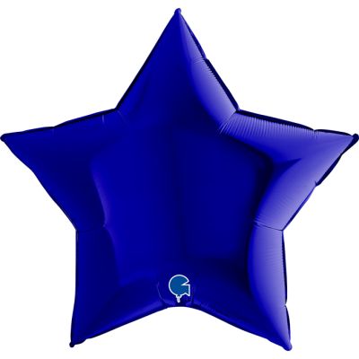 Grabo Foil Solid Colour Star 91cm (36") Blue Capri (Unpackaged)