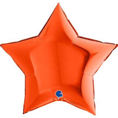 Grabo Foil Solid Colour Star 91cm (36") Orange (Unpackaged)