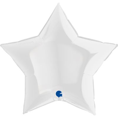 Grabo Foil Solid Colour Star 91cm (36") White (Unpackaged)