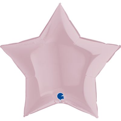 Grabo Foil Solid Colour Star 91cm (36") Pastel Pink (Unpackaged)